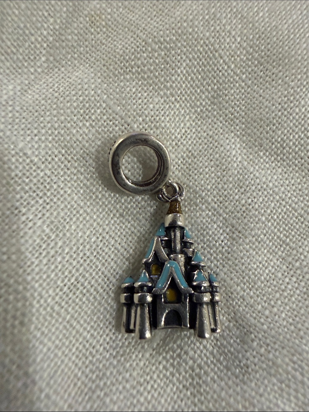 Disney Cinderellas Castle Sterling Silver Castle Charm Pendant